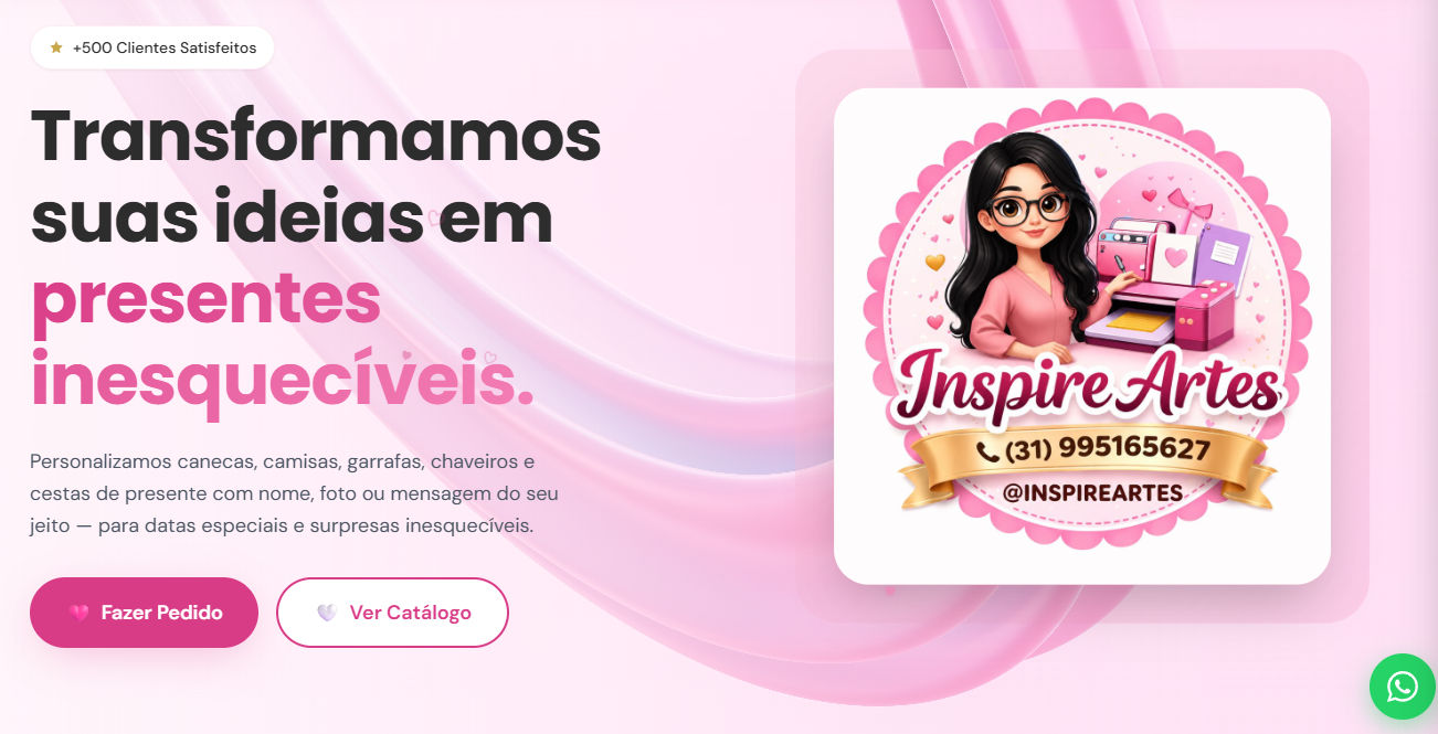 Inspire Artes — e-commerce de presentes personalizados